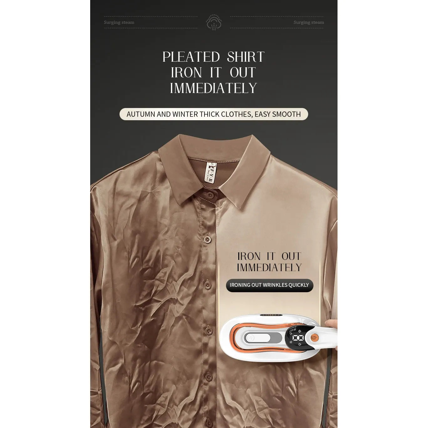 Portable Handheld Travel Clothes Steamer